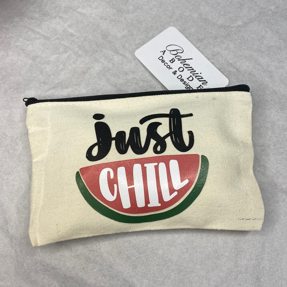 Just Chill - Multi-Purpose canvas zippered bag
